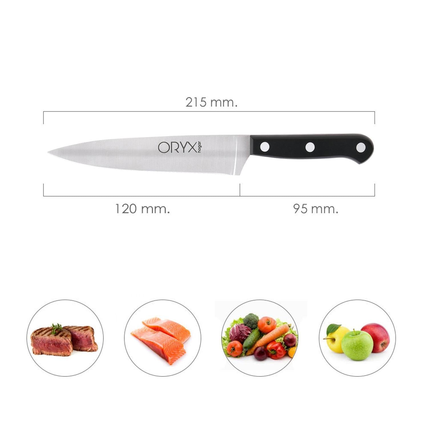 Cuchillo Grenoble Cocina Hoja Acero Inoxidable 13 Cm. Negro