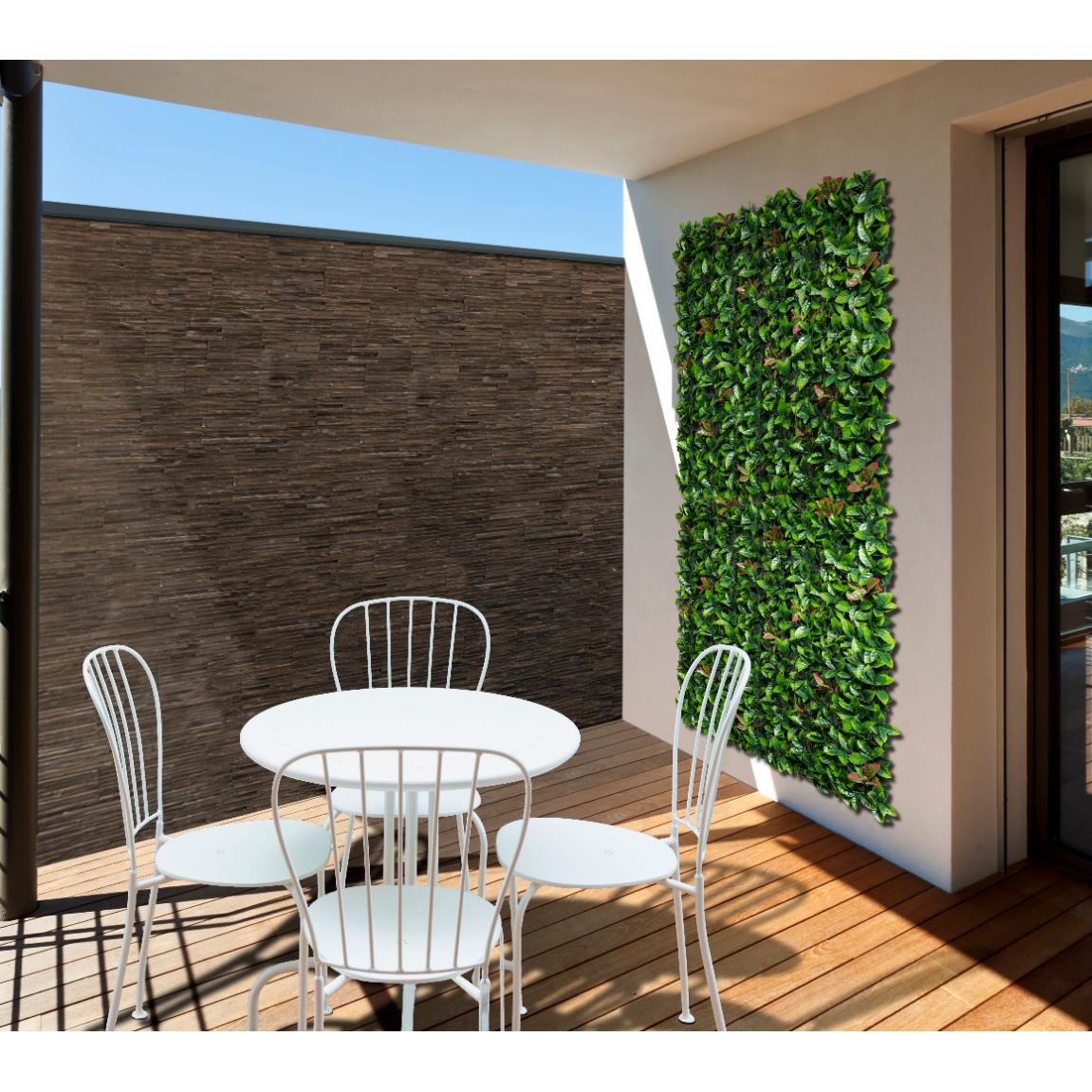 Jardim vertical sintético Lauro vermelho Nortene 1x1 m