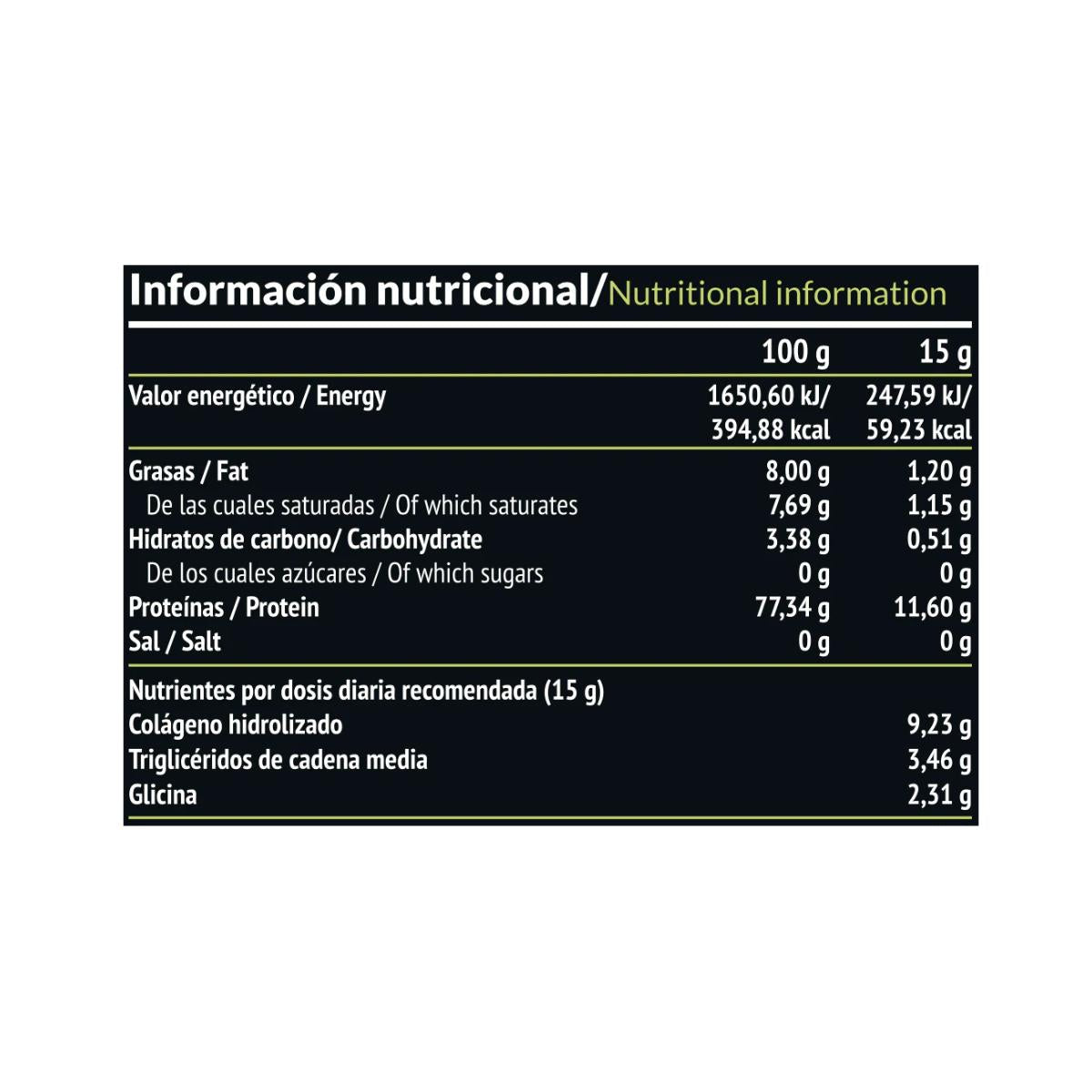 Elixir: Colagénio + Óleo MCT, 450 g Paleobull Elixir Baunilha 450 g