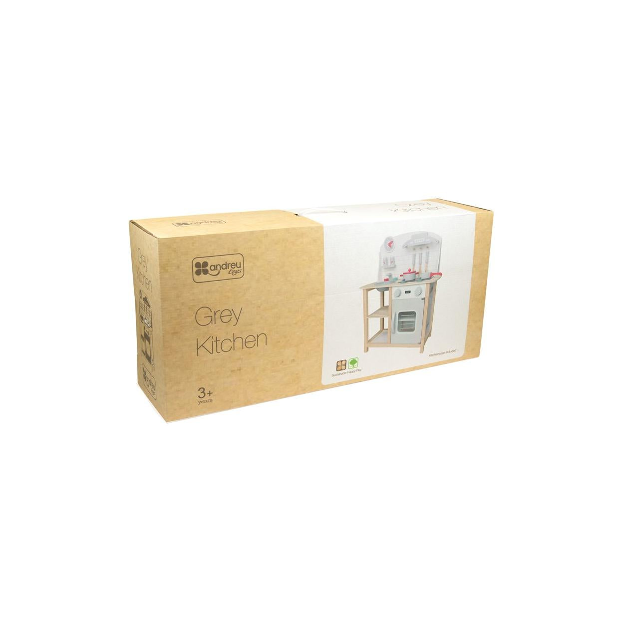 Cozinha de Madeira Cinza Andreu Toys