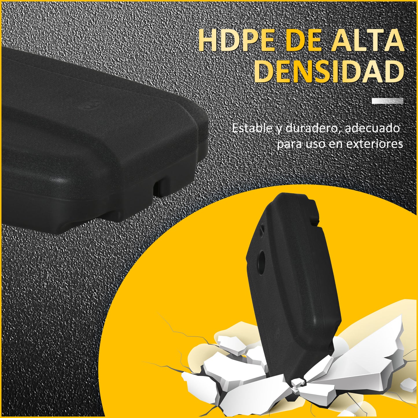 Outsunny Base Sombrilla Con 2 Ruedas Rellenable Agua 80kg Arena 90kg Mixto 100kg_5