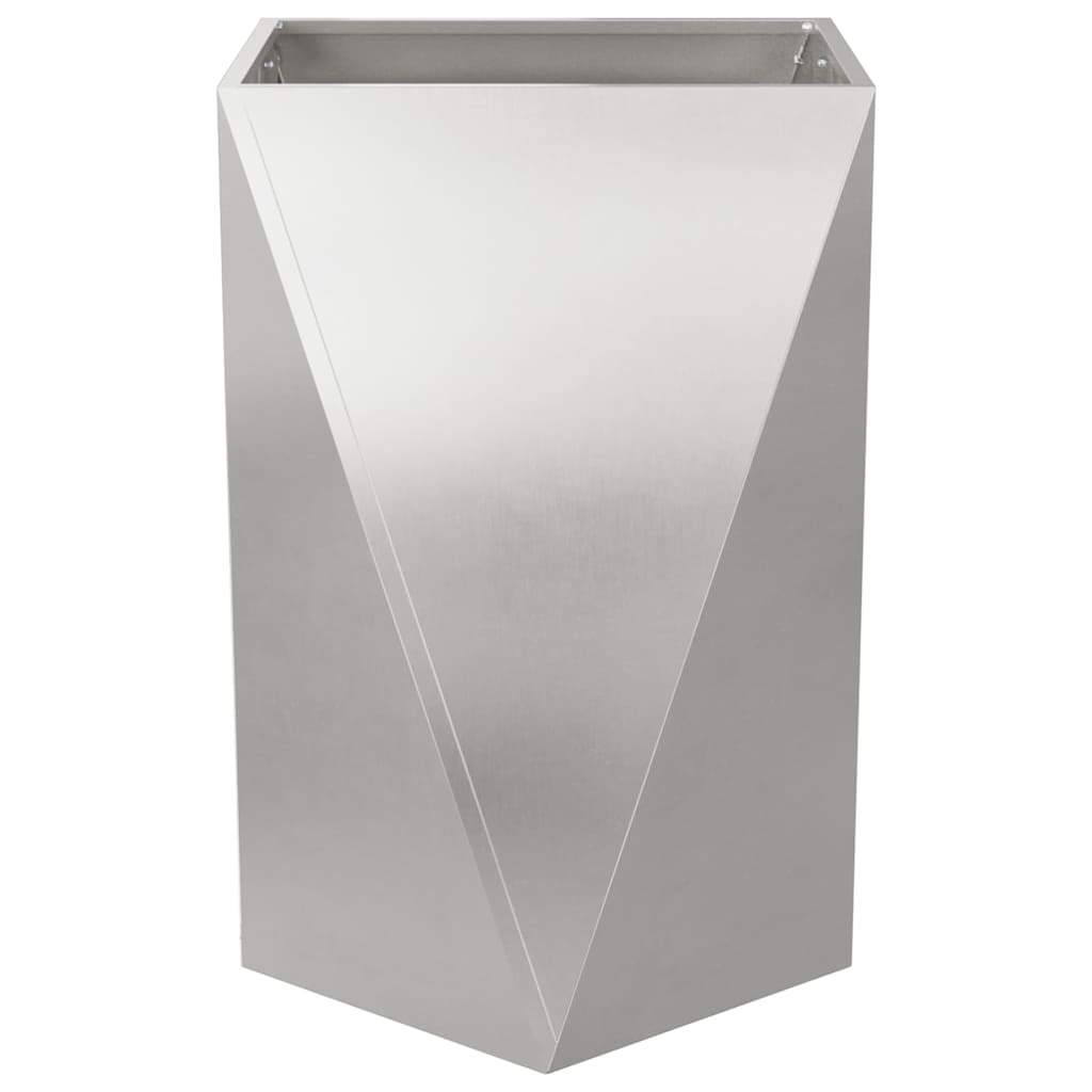 Jardinera 2 Uds. Plateado 50 X 50 X 75 Cm Acero Inoxidable_5