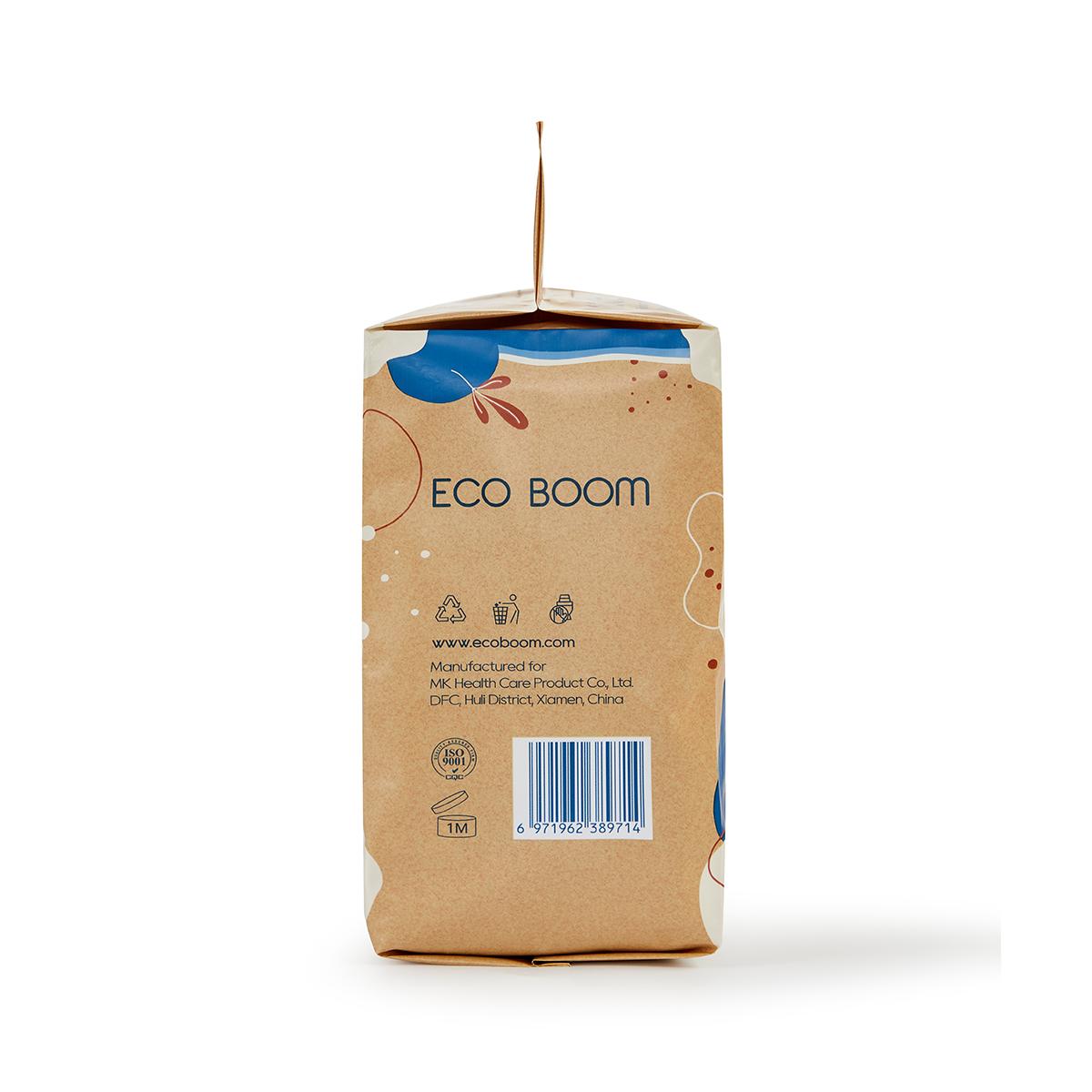 Pack de 4 toalhitas biodegradáveis de bambu Ecoboom, 60 unidades