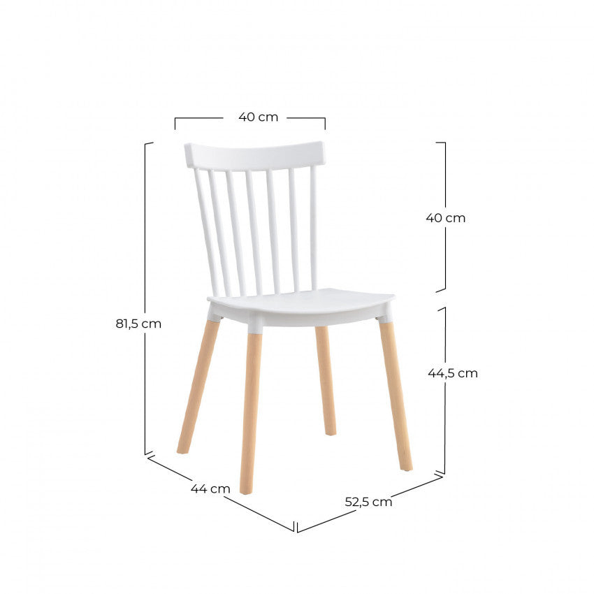 Silla De Comedor Valencia Blanco 44x52.5x81.5cm Thinia Home_5