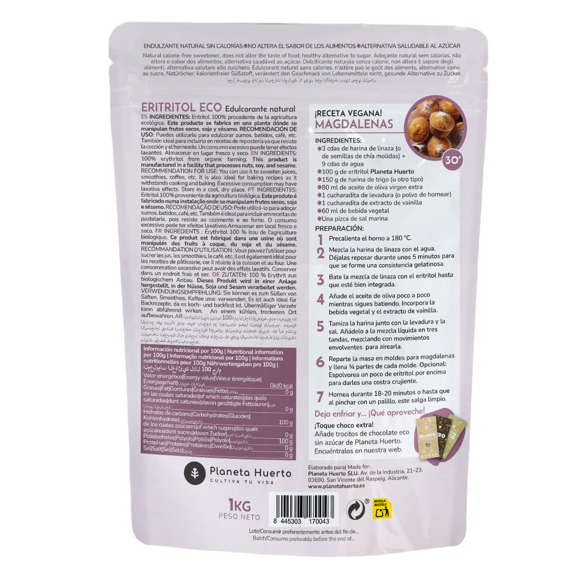ECO Planet Garden Eritritol 1 kg