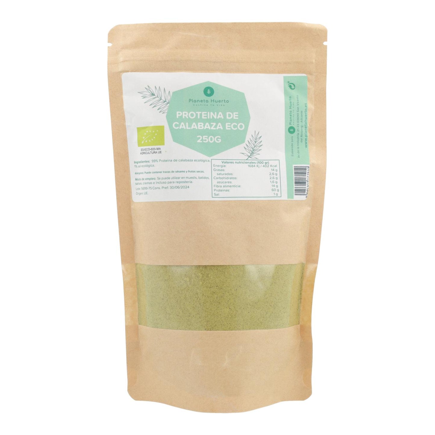 Planeta Huerto Proteína de Abóbora 250 g