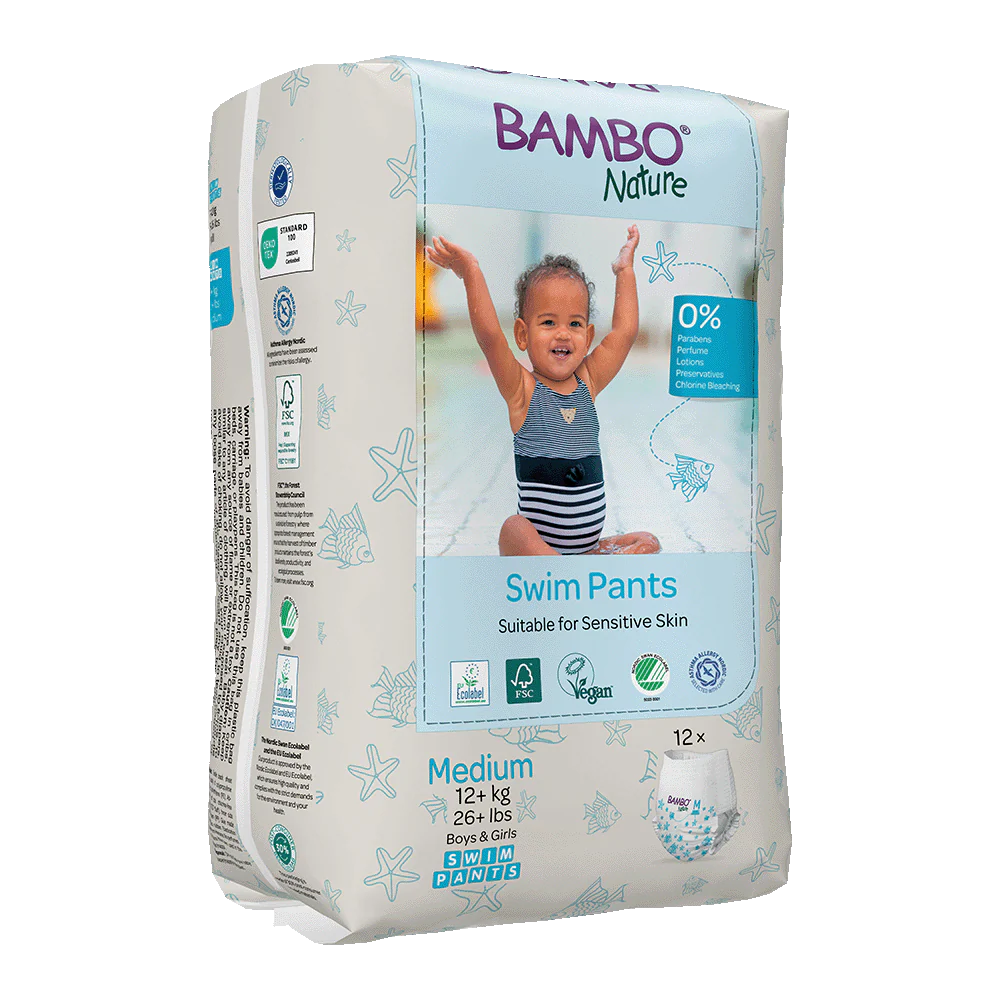 Fraldas Bambo Nature Water Pants Tamanho M (+ 12 Kg) Bambo Nature 12 unidades
