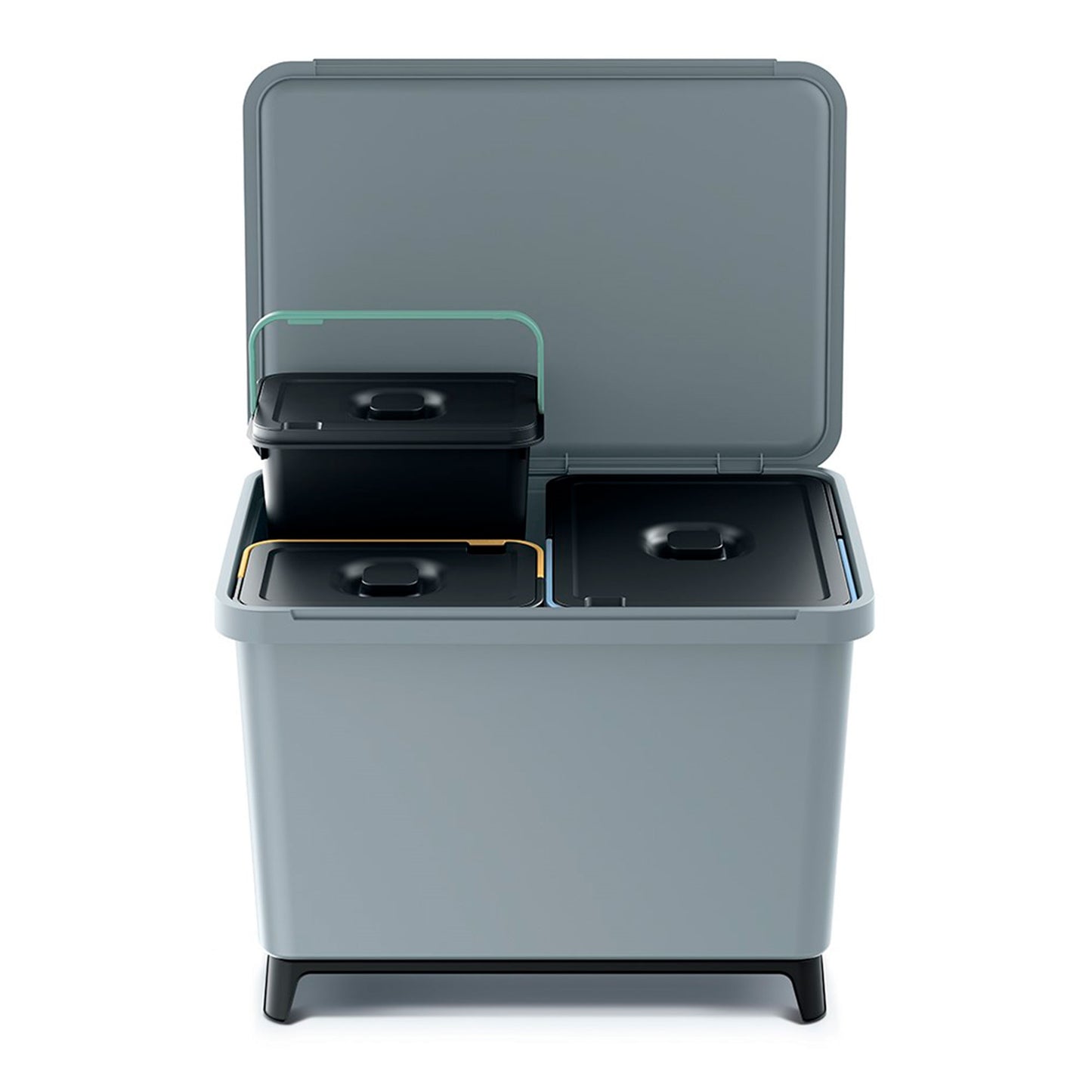 Sistema Clasificador De Reciclaje 2x10l + 1x23l Color Gris Keden