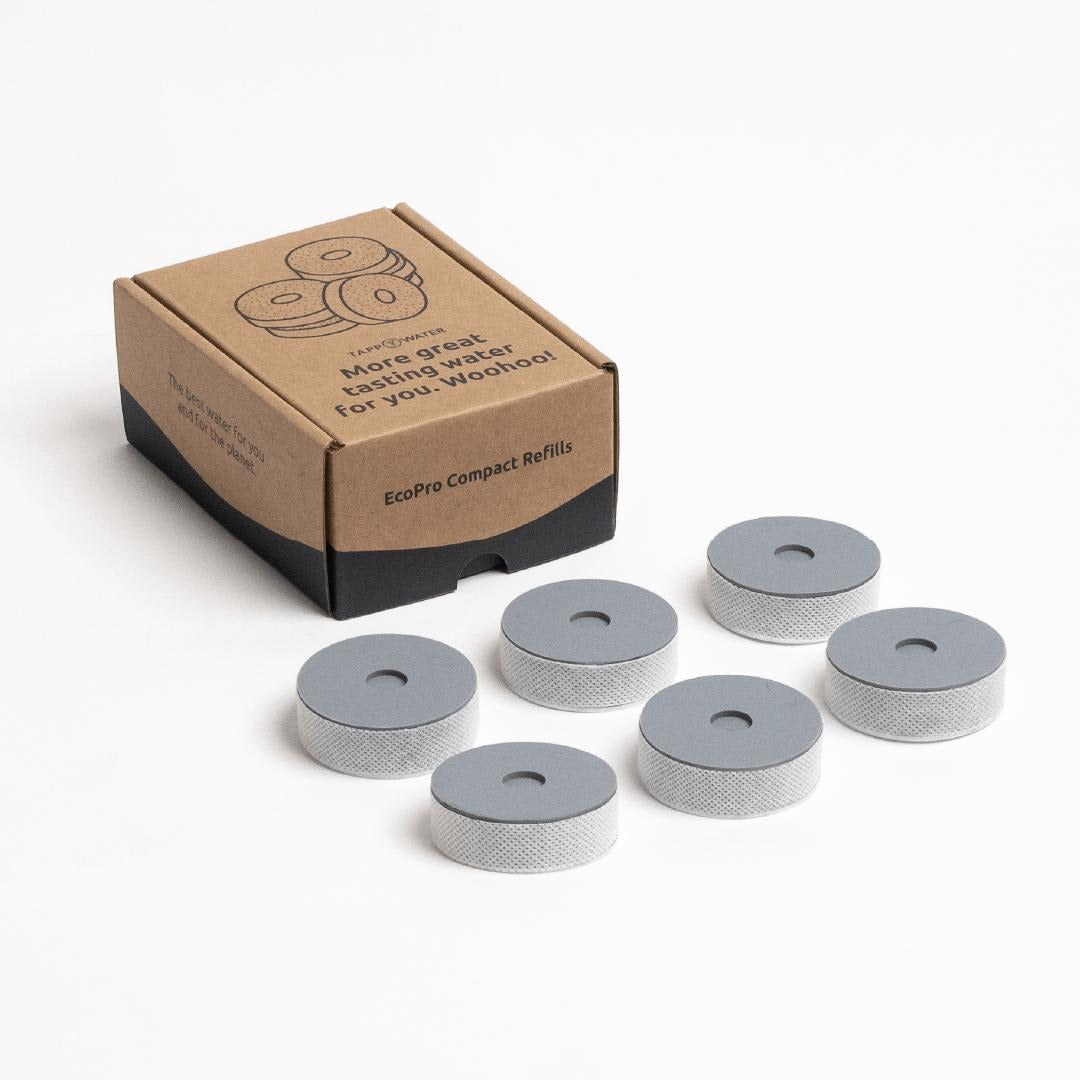 Embalagem de 6 cartuchos de filtro de água da torneira EcoPro Compact