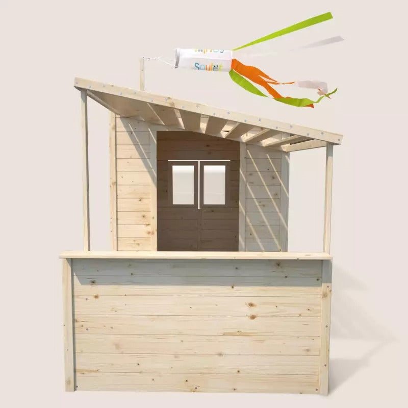 Casa de brincar infantil em madeira com pérgula em Santa Barbara Soulet