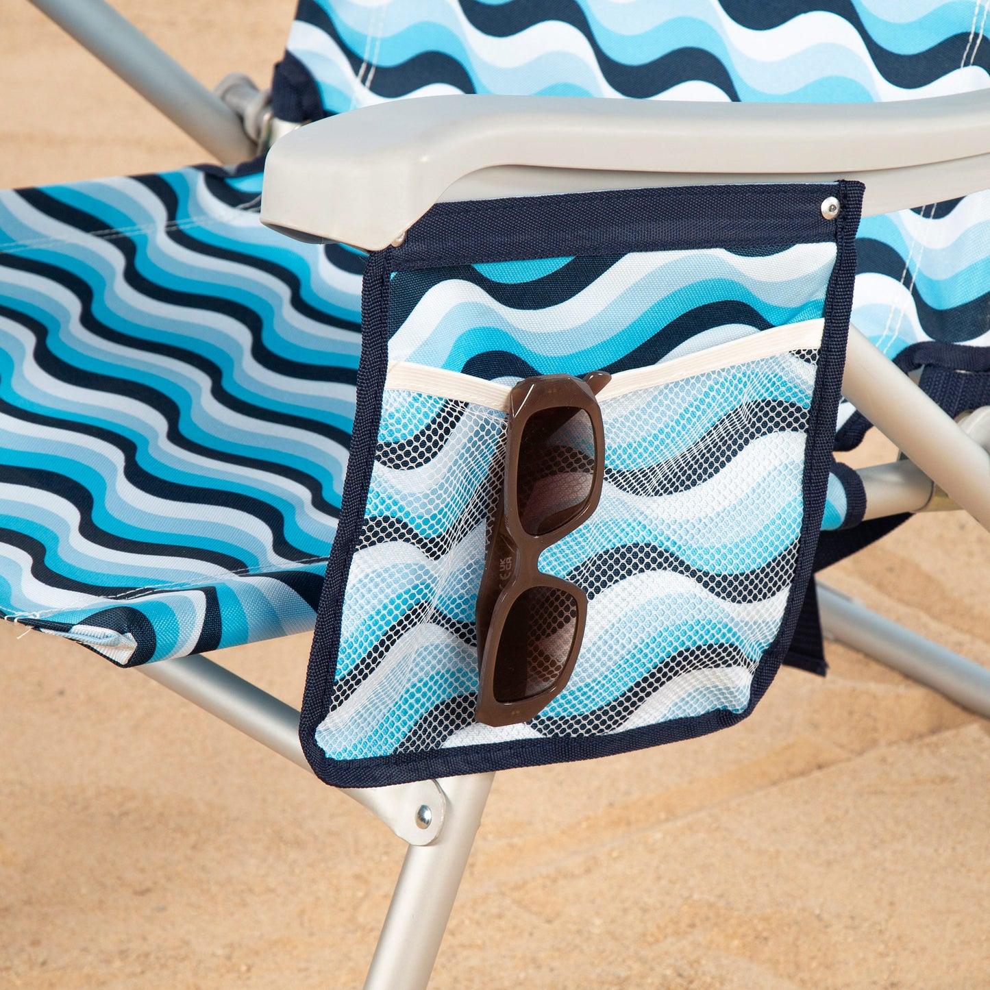 Aktive Pack 2 Sillas Plegables Playa Xl 48x78x95 Cm Aruba 5 Posiciones Con Asas Mochila_5