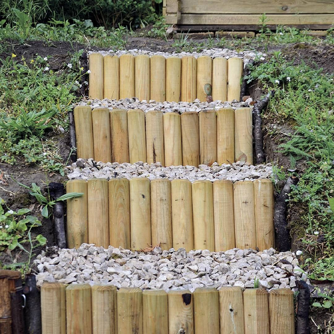 Borda de madeira 150x20xø5 cm Talos Roll Nortene