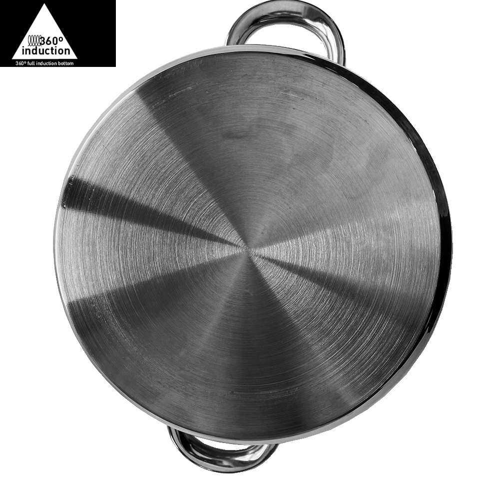 Batería De Cocina 7 Piezas San Ignacio Faro Fabricada En Acero Inoxidable Apta Para Todo Tipo De Fuegos