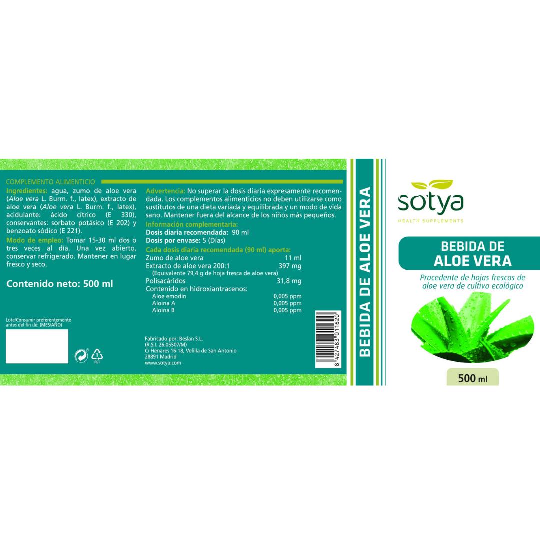 Bebida de Aloé Vera, Sotya, 500 ml
