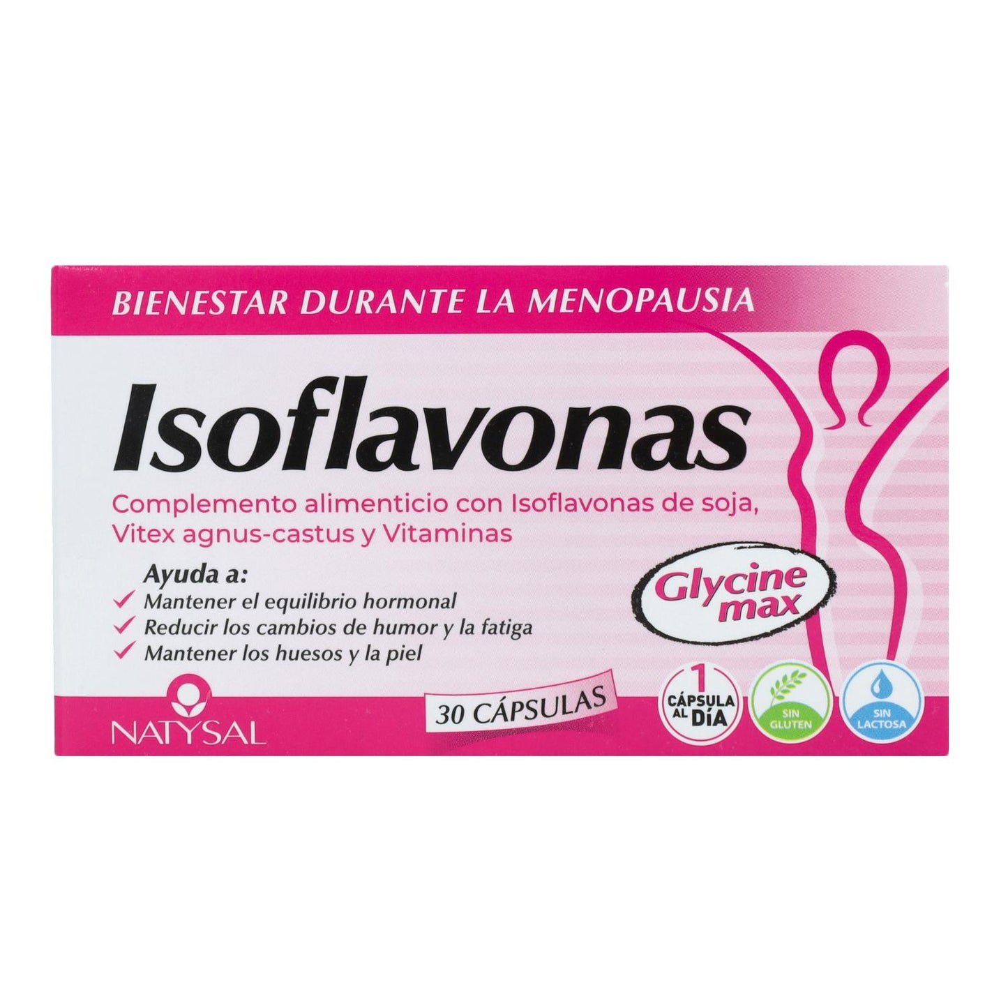 Isoflavonas com Vitaminas K2 D3 New Natysal 30 Cápsulas