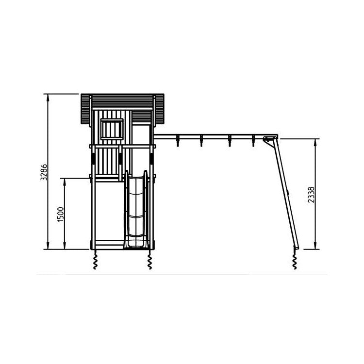 Parque Infantil Masgames Beach Hut Xl Con Columpio Individual._5