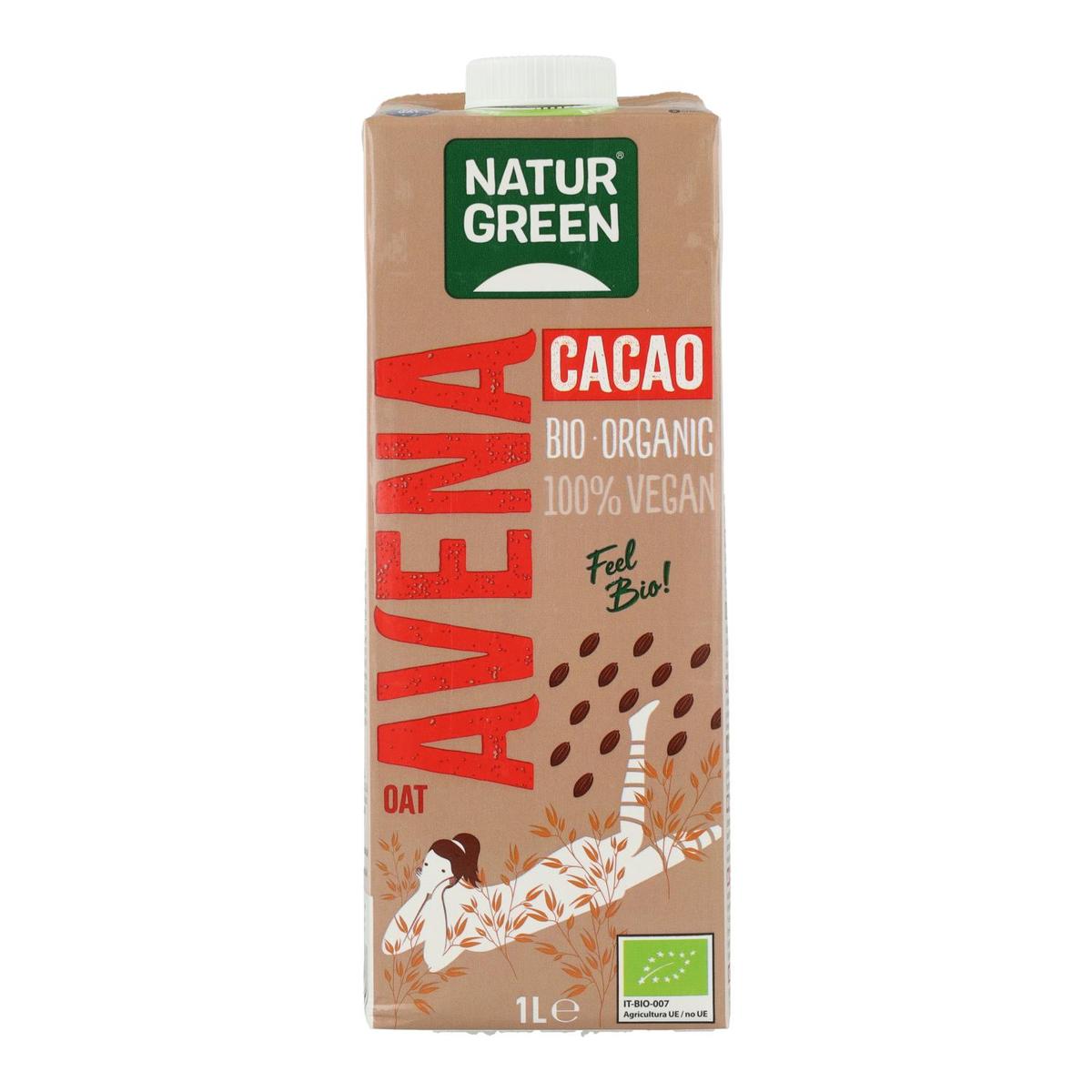 Pack de 2 Bebidas de Aveia com Chocolate NaturGreen 1 L