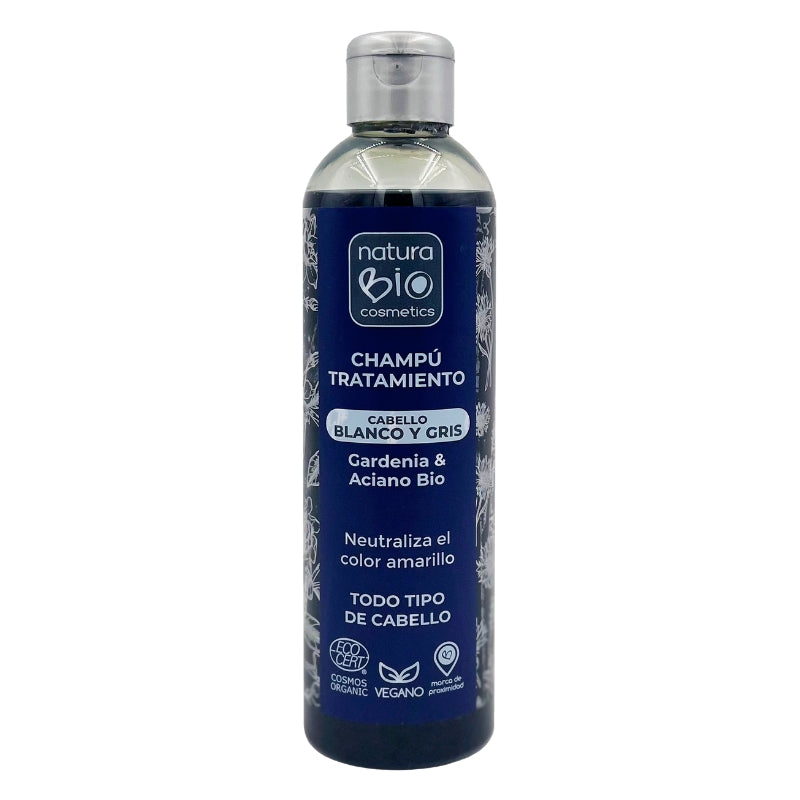 Champô de Tratamento para Cabelo Branco e Grisalho Bio Gardenia & Centáurea 250 ml NaturaBIO