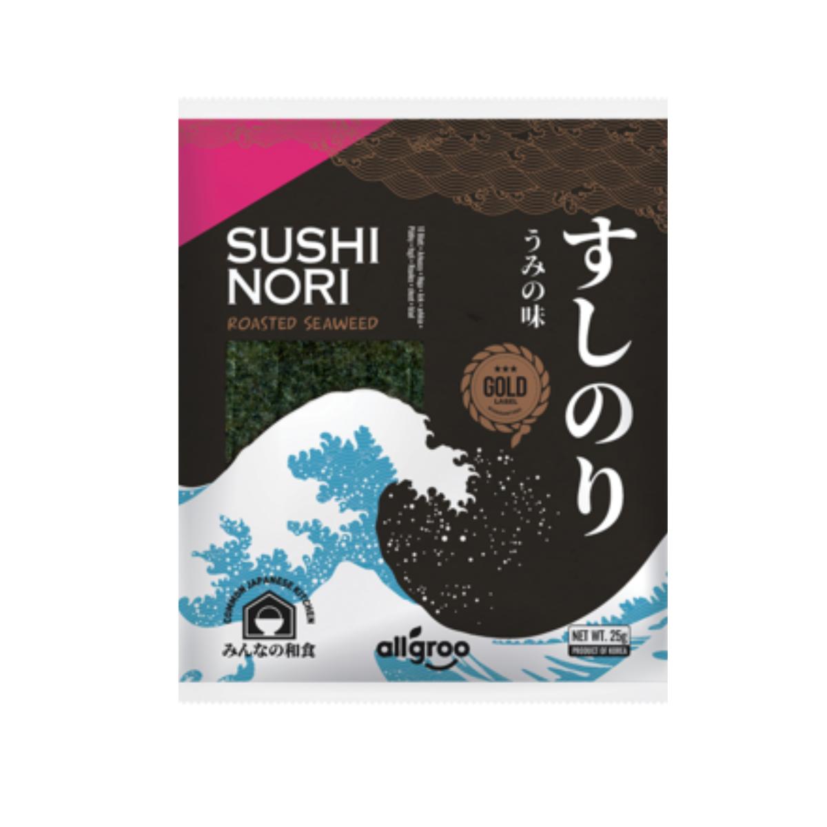 Alga Nori Tostada para Sushi, Golden Allgroo 25 g
