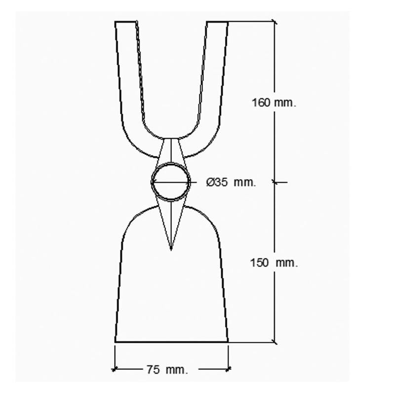 Azada Forjada Sin Mango 201/  500 Gramos