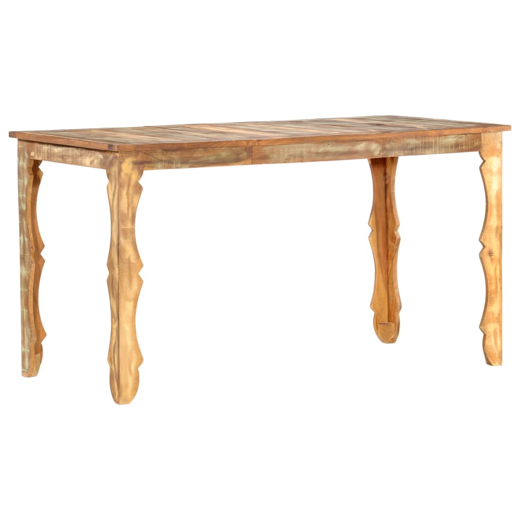 Mesa De Comedor De Madera Maciza Reciclada 140x70x76 Cm_4