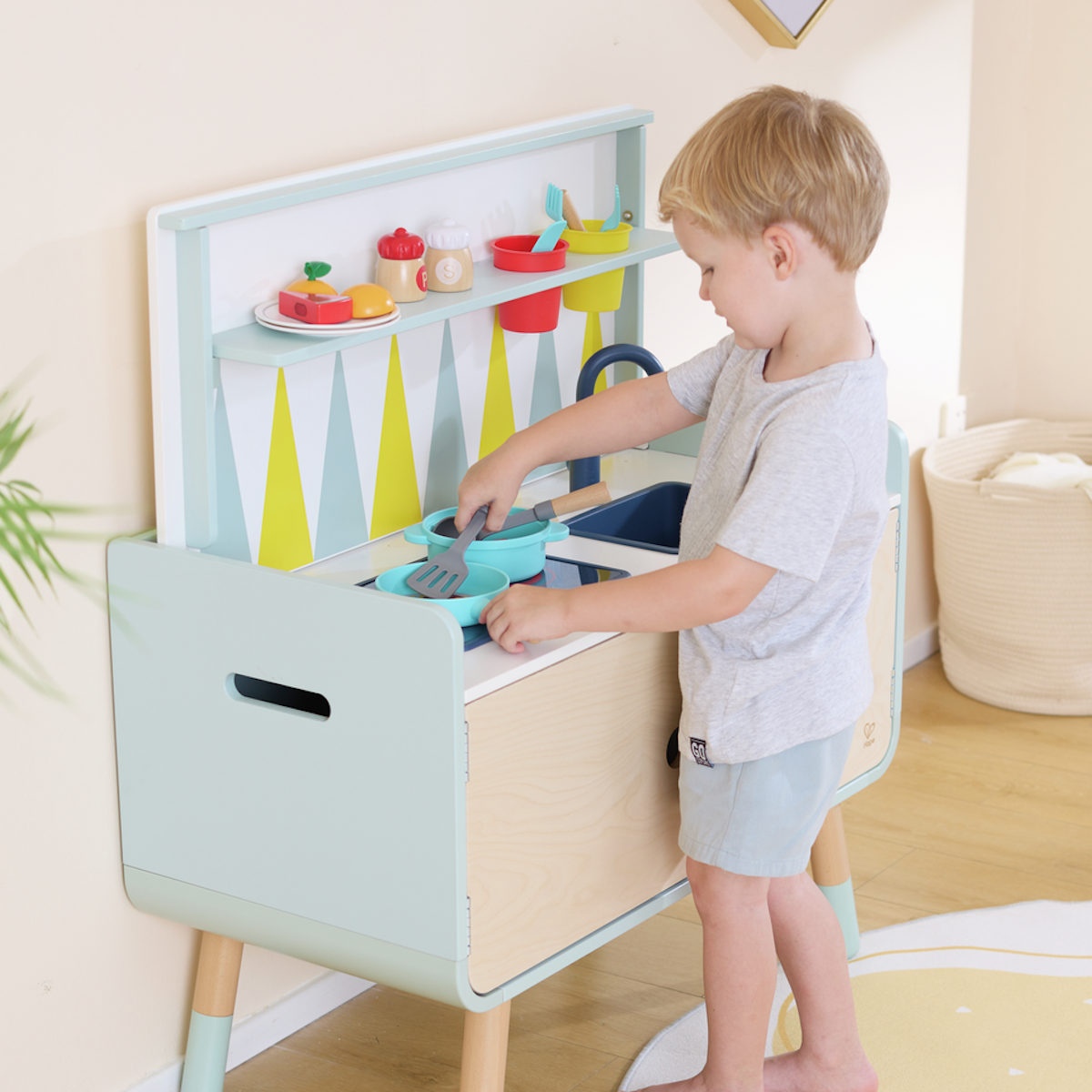 Cocina Juguete-almacenamiento 2en1 Hape_3