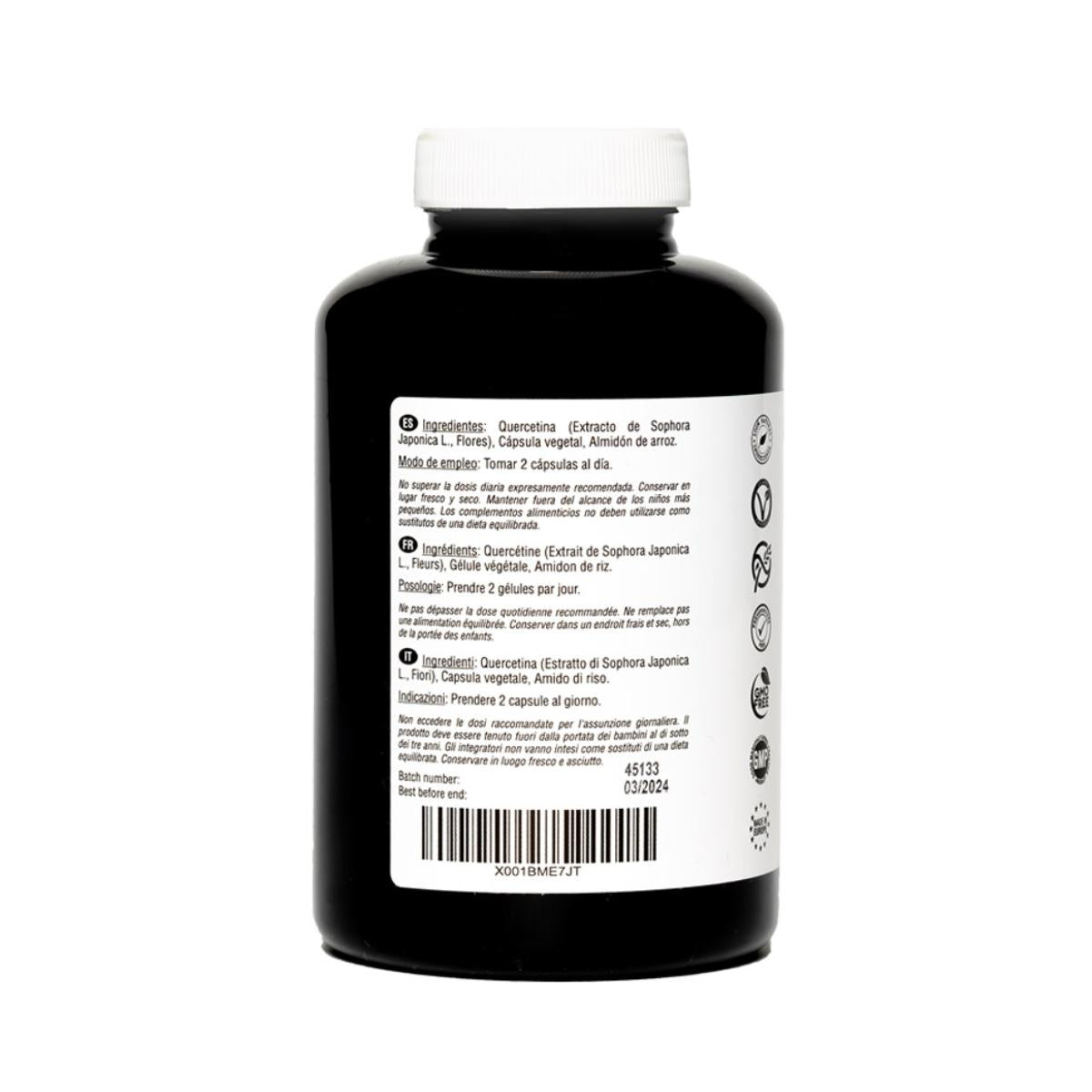 Quercetina 1000 mg Hivital 180 cápsulas veganas