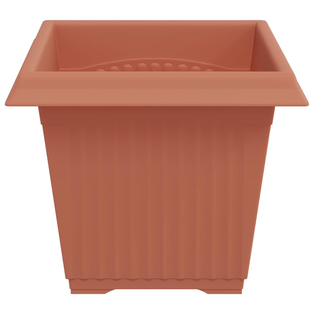 Maceta Cuadrada Para Flores 6 Uds. Rojo Ladrillo Plástico_5