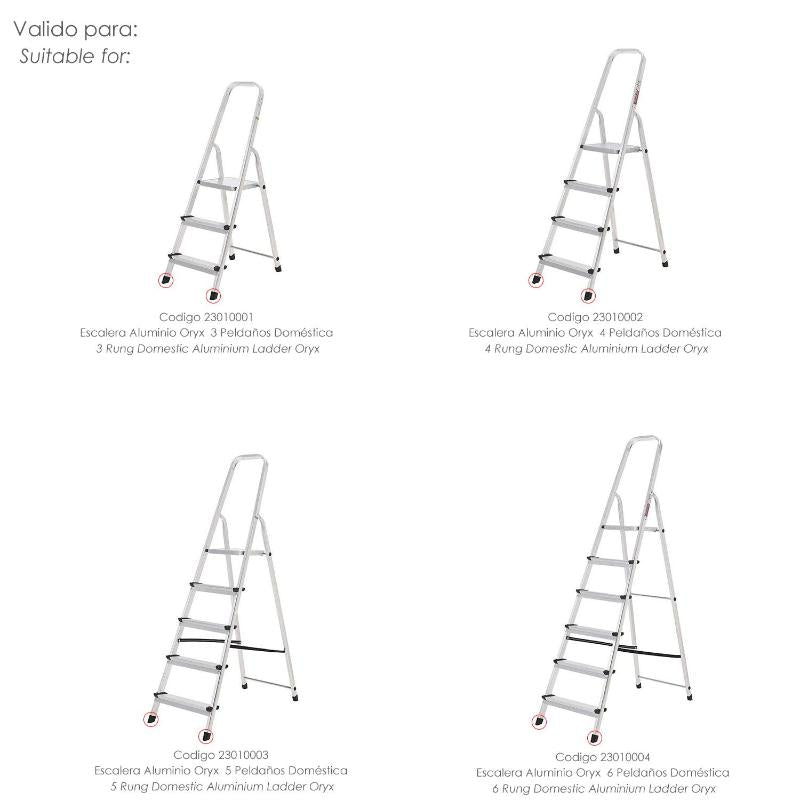 Contera Escaleras Aluminio Oryx Delantera De 3 A 6 Peldaños