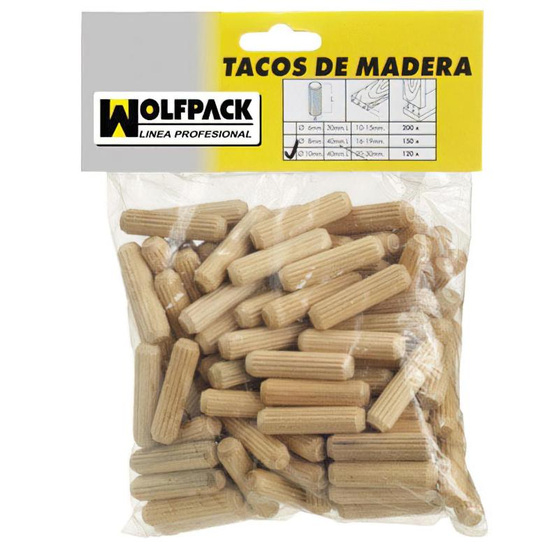 Espigas Madera 8x40 Mm. (bolsa De 50 Piezas)_0