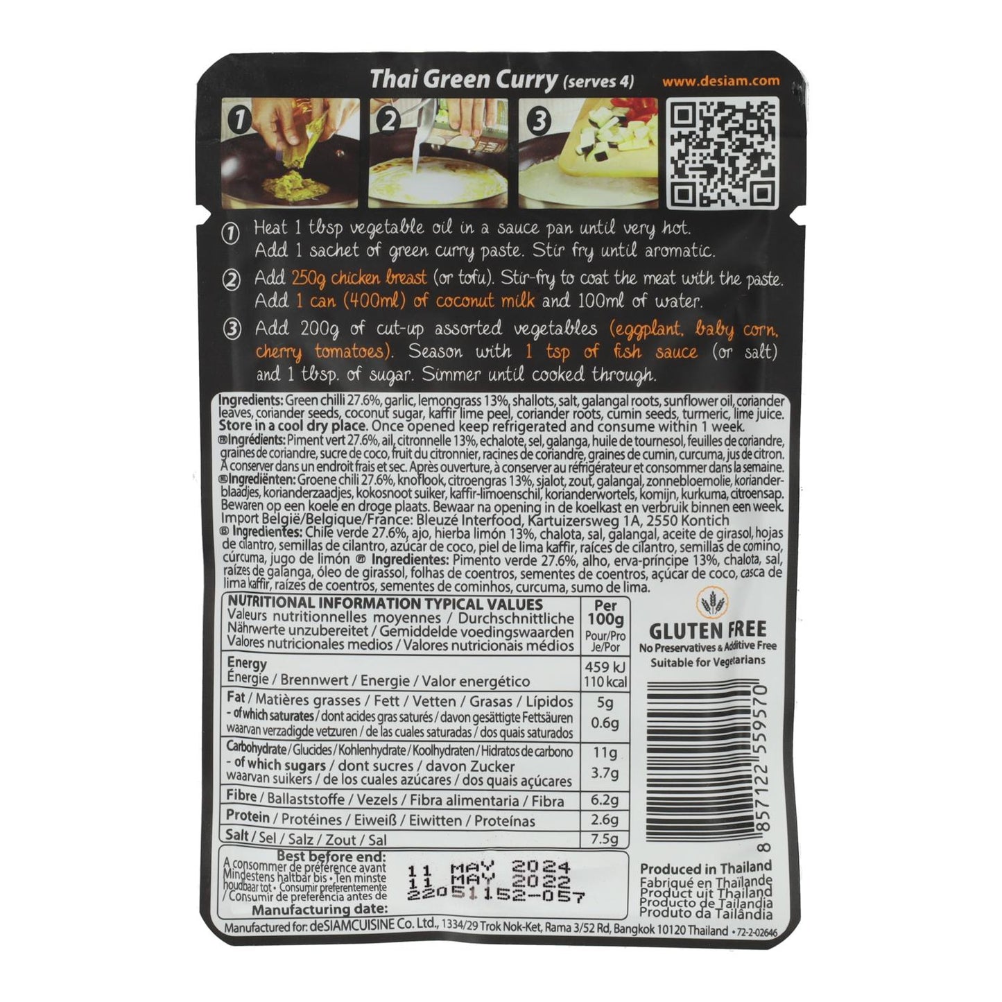 Pasta de Caril Verde Desiam 70 g