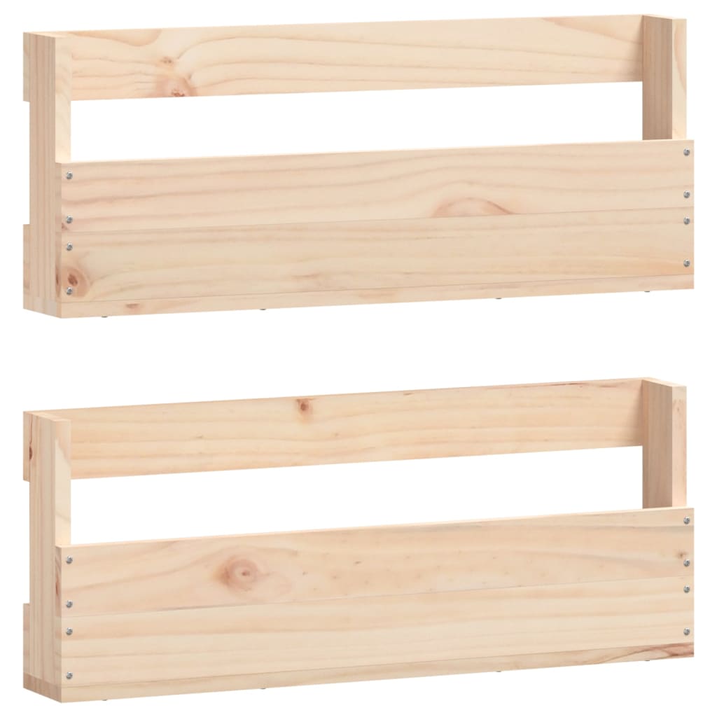 Estantes Para Zapatos De Pared 2 Uds Madera De Pino 59x9x23 Cm / Vetonek_5
