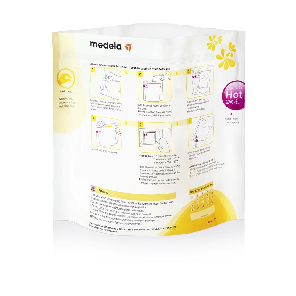 Sacos para micro-ondas Medela Quick Clean 5 unid.