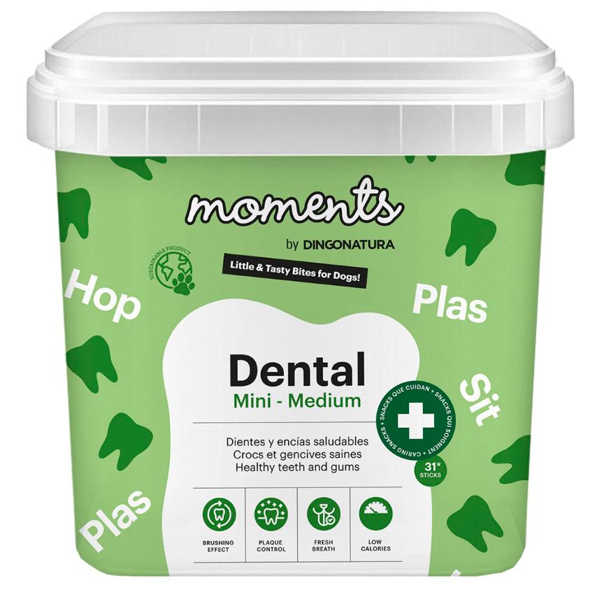 Moments Dog Dental Mini Médio 500 g Snacks dentários para cães