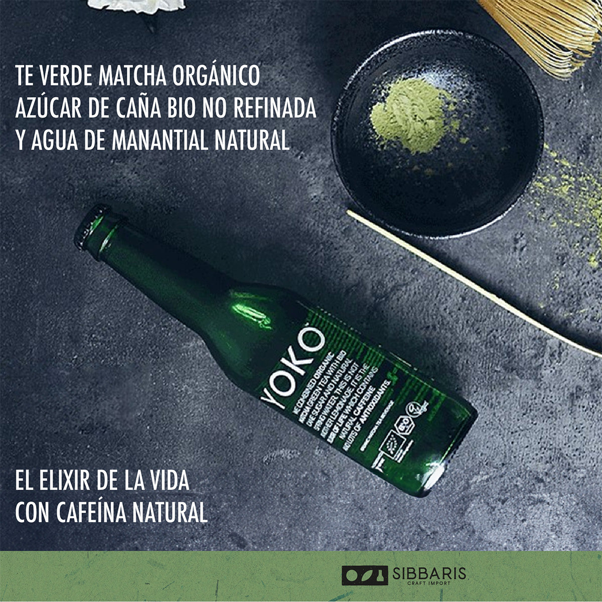 Chá Verde Matcha Biológico YOKO 330 ml