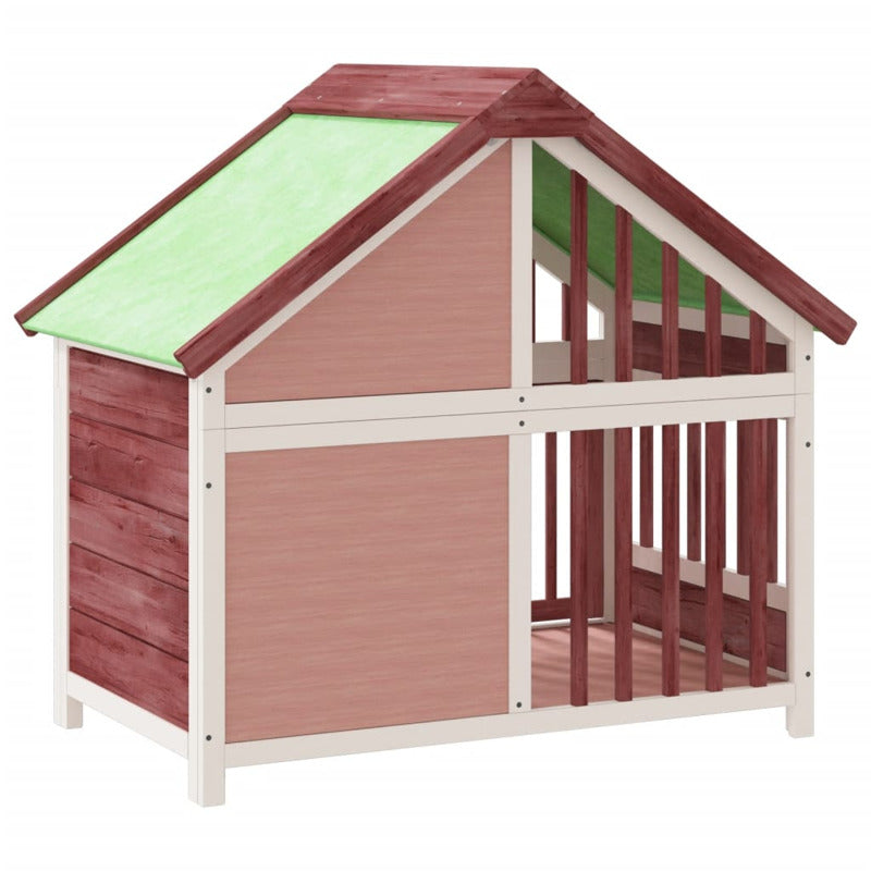 Vidaxl Caseta Para Perros Madera Maciza Pino Color Moca 96x60,5x87 Cm_5