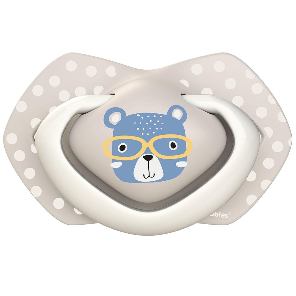 Pack de chupetas de silicone Bonjour Paris azul Canpol Babies (2 unidades) 6-18 meses