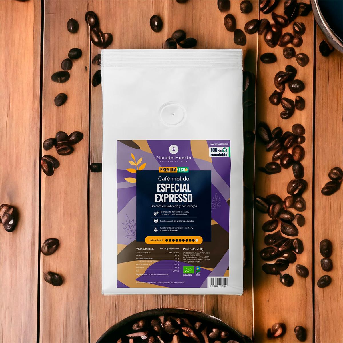 Café moído Eco Expresso Planeta Huerto Especial 250 g