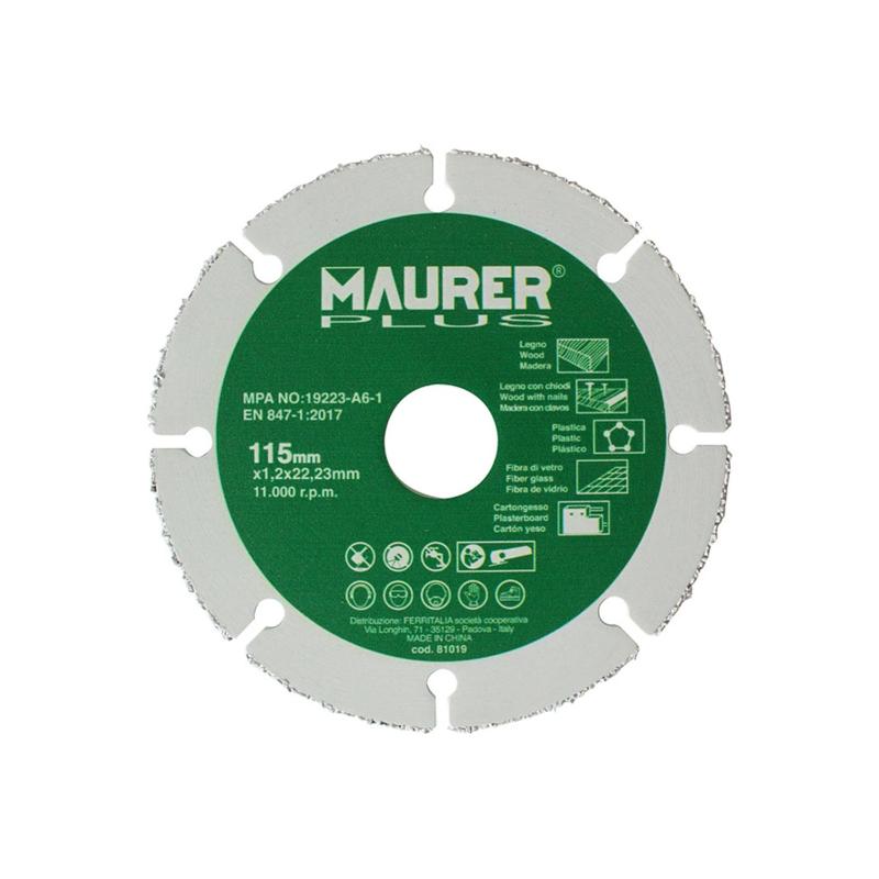 Disco De Corte Para Madera Y Plasticos Ø 115 X 1,2 Mm.