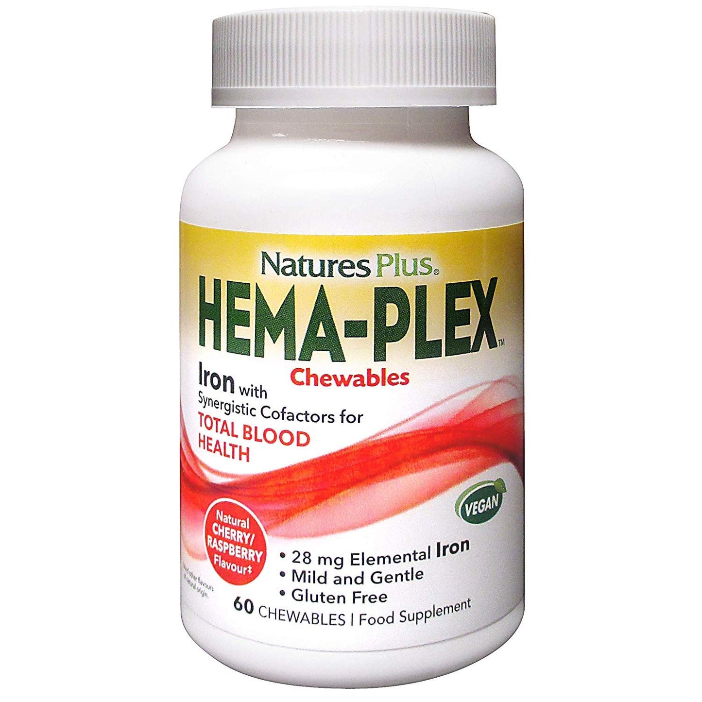 Hema-Plex Nature's Plus 60 comprimidos para mastigar