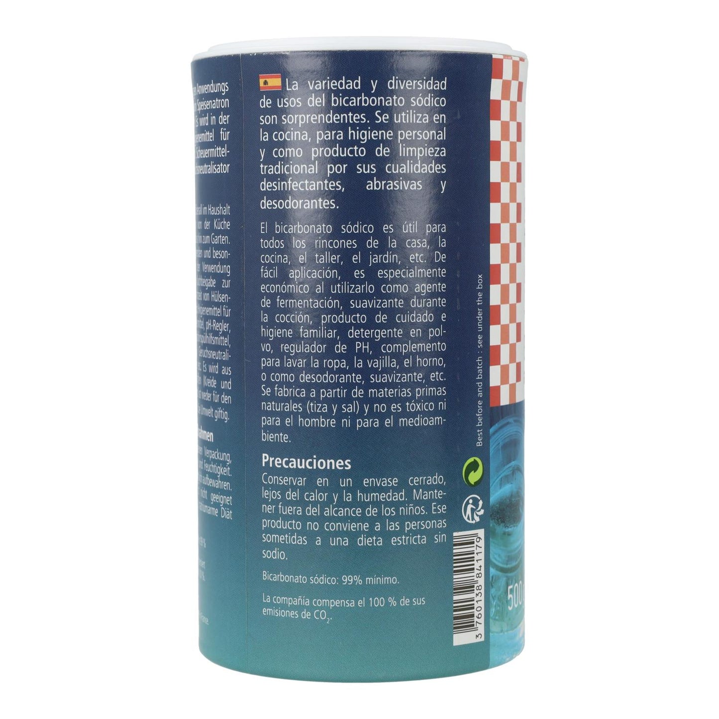 Bicarbonato de sódio para uso alimentar La Droguerie écologique 500 g