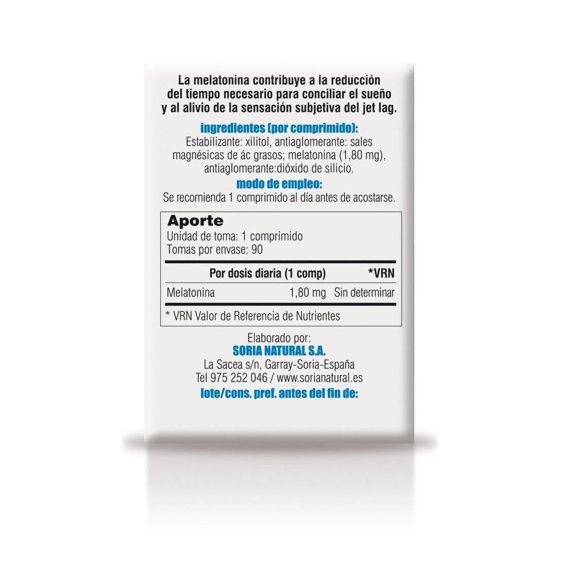 Melatonina Travel Vit&MIn 31 Soria natural 90 comp