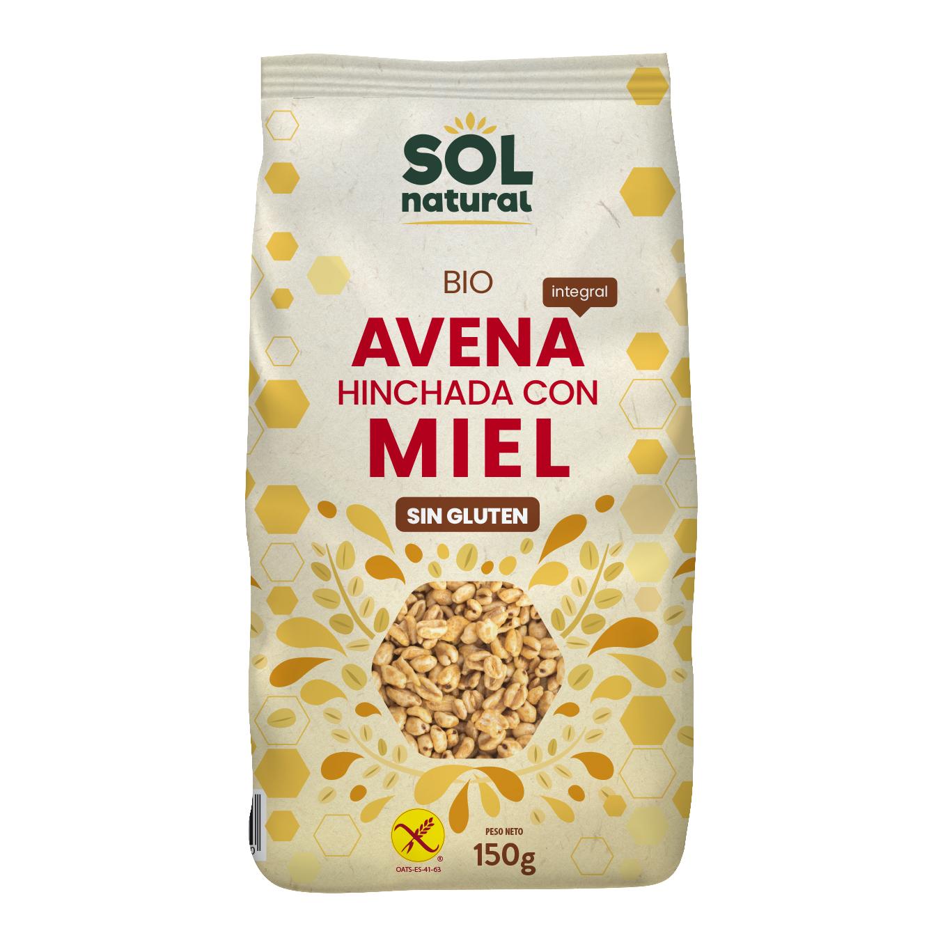 Aveia Tufada Biológica Sem Glúten Sol Natural com Mel 150g
