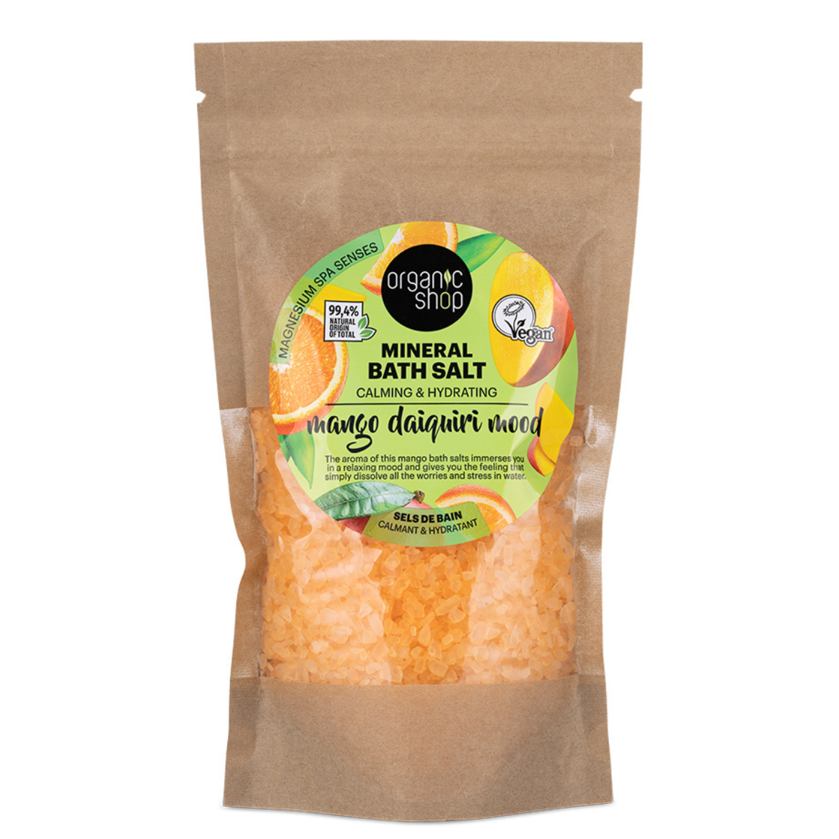 Sais de Banho Minerais Daiquiri Mood de Manga da Organic Shop 500g