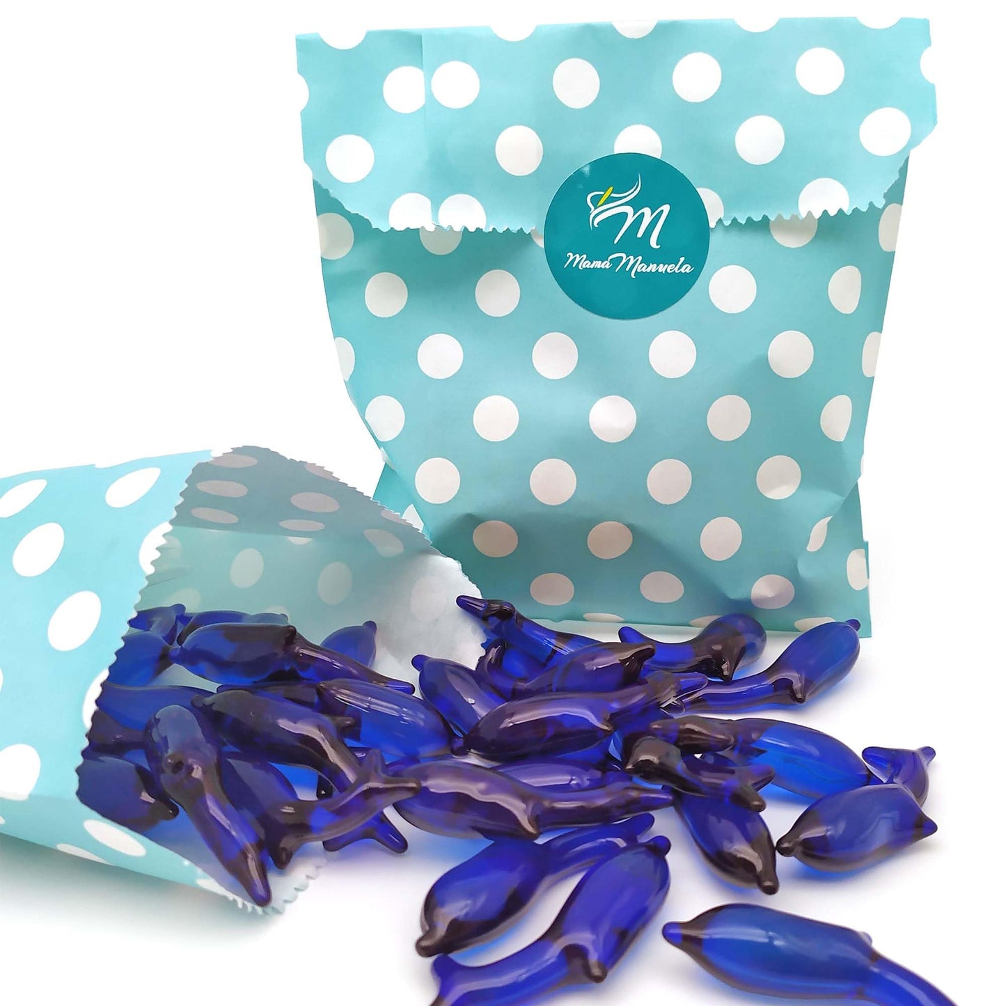 Caja 70 Perlas De Baño Con Aroma A Marino - Con Aceite De Soja - Hidrata, Suaviza Y Perfuma La Piel - Forma Delfín_5