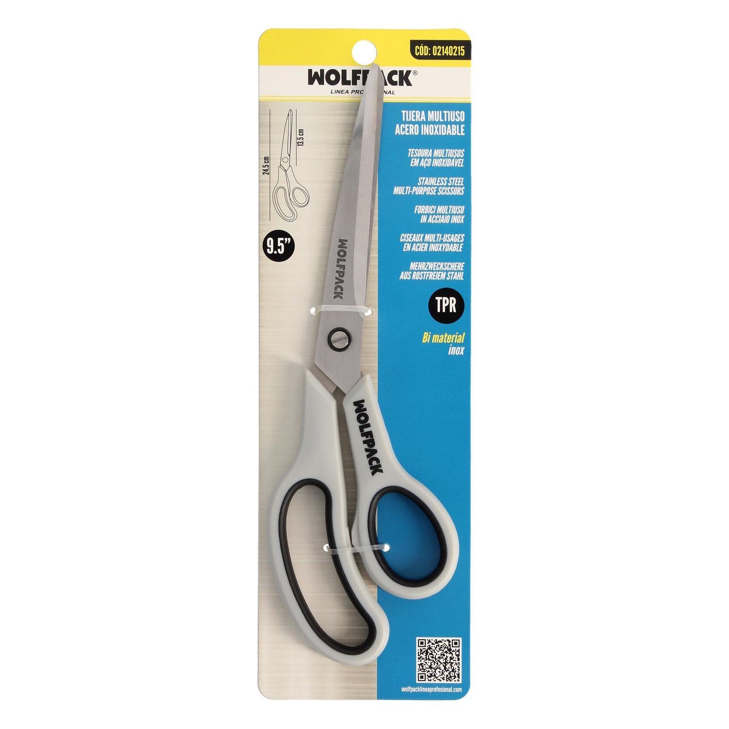 Tijeras Multiuso Acero Inoxidable 9,5 / 240 Mm. Hojas Acero Inoxidable, Mango Comodo Y Suave_2