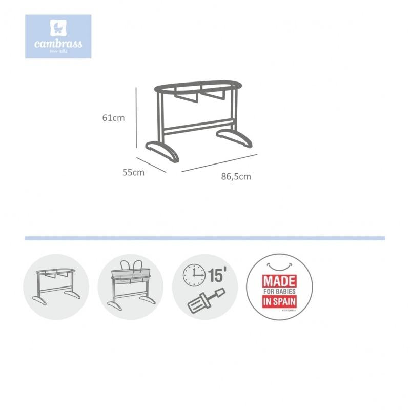 Suporte de madeira Nidus Moise Cambrass liso