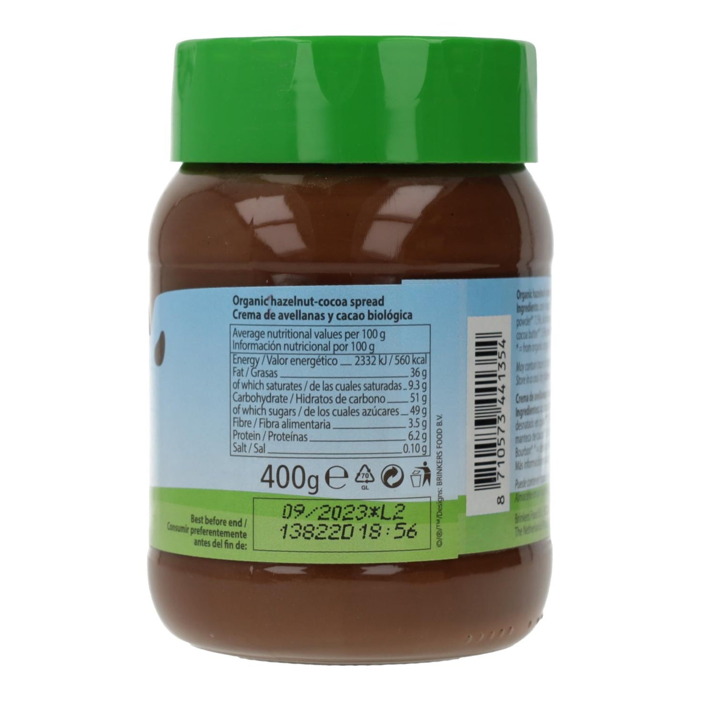Creme de Chocolate com Avelã Orgânico Nuscobio 400 g