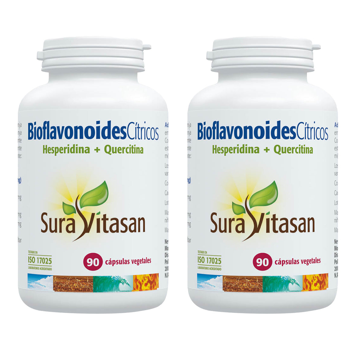 Embalagem de 2 Bioflavonoides Cítricos, 90 cápsulas, Sura Vitasan