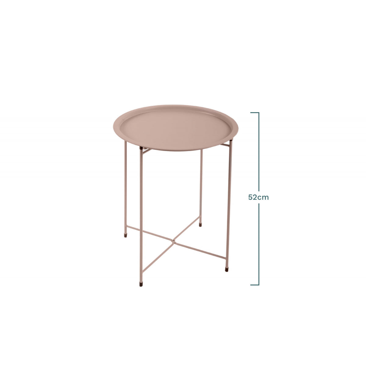 Mesa Auxiliar, Mesa De Centro Plegable De Jardín Gris Beige 46x52cm- Mobiliario De Jardín_3